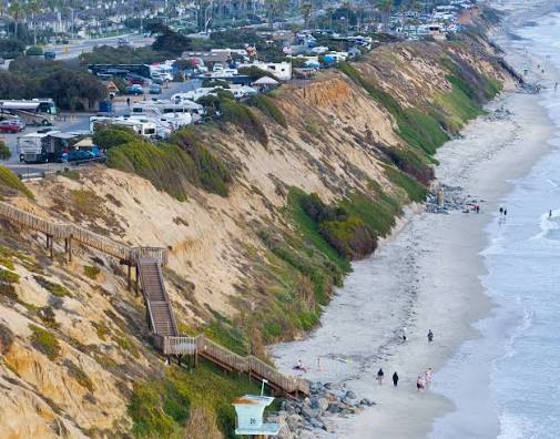 Travel trailer delivered and set up at South Carlsbad State Beach campground